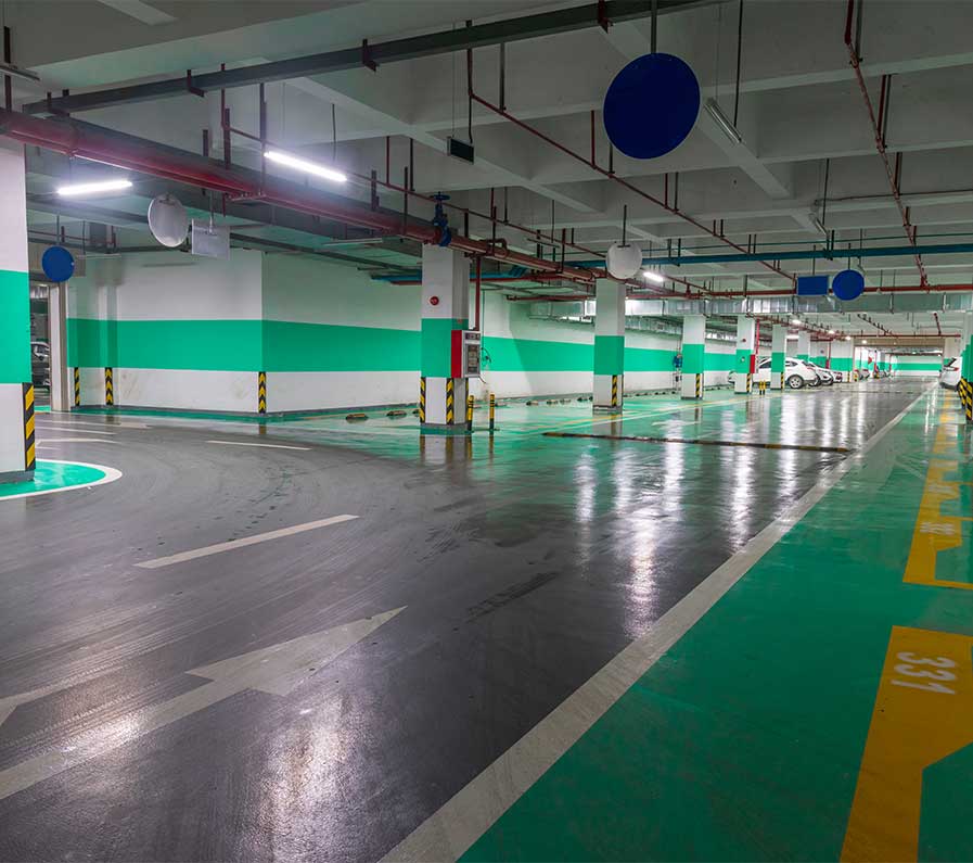 inside car park